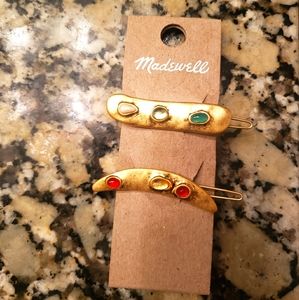Madewell Gold Jewel Hair Clip Barrette